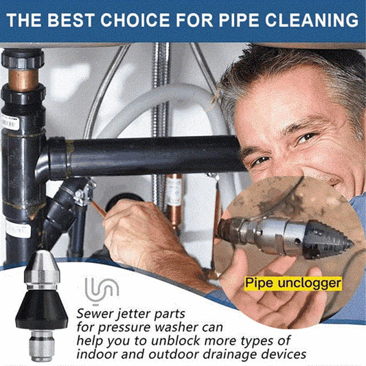 💧 2026 Sale — Over 54,400 Sold! 🔧 Sewer Cleaning Tool High-Pressure Nozzle