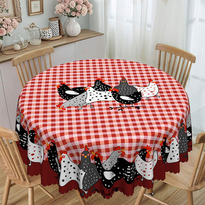 🐓❤️ 50% OFF! Farmhouse Rooster Tablecloth | Red Buffalo Plaid Chicken Table Cover