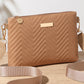 👜 50% OFF NOW! 🌊 Women Wave Embossed Crossbody Bag Set – Wide strap, commuter-friendly & matching pouch – Stylish & practical for daily use ✨