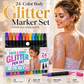 🎨 Kids Love It, Parents Trust It – 24 Washable Glitter Markers with Dual Tips. Buy 2 Get 1 Free. Free UK Delivery