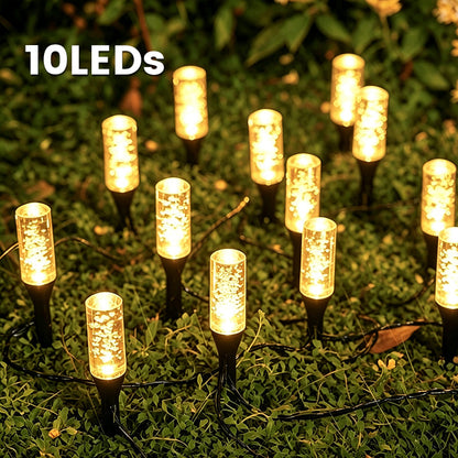 🎉 2026 Sale — Over 35,800 Sold!☀️ Solar Bubble Crystal Pathway Stake Lights Outdoor Garden Lighting ✨