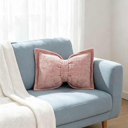 ⏳Limited-time 50% off⏰Soft Chenille Bow-Shaped Throw Pillow🎀🛋️