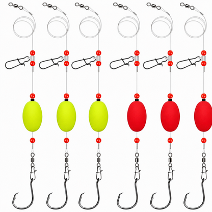 📢📢50% OFF !! ⏰6 Pack Pompano Surf Fishing Rigs with Floats for Flounder Bass Catfish Shark and Bluefish