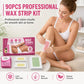 ✨ 50% OFF! ✨ Professional Face & Body Wax Strip Kit – 90-Piece Cold Wax with Beeswax & Olive Oil, Full-Body Strips & Root-Level Removal – Up to 4 Weeks of Smooth Skin 🧴