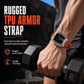 🛡️ Rugged TPU Watch Strap: Dual-Layer Armor, Shockproof, Scratch-Resistant, Precise Cutouts