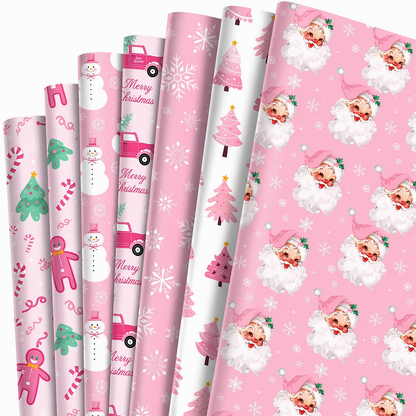 12 Sheets Christmas Snowman Gift Box Wrapping Paper