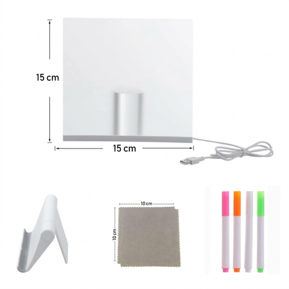 🔥50% OFF!!📢🎨 Glowing Acrylic Drawing Board – LED-Lit Display, Wipe & Redraw, Creative Desk Art That Glows 🖍️✨
