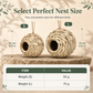 Handwoven Straw Spherical Bird Nest with Round Opening for Outdoor Garden and Yard Decoration