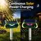 Solar Powered Outdoor Waterproof Ultrasonic Animal Repeller with Flame Light and Siren Alarm High Power Variable Frequency Rodent Deterrent