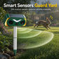 Solar Powered Outdoor Waterproof Ultrasonic Animal Repeller with Flame Light and Siren Alarm High Power Variable Frequency Rodent Deterrent