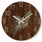 🕰️12-Inch Silent Wooden Wall Clock – Luminous Glow & MDF Wood Grain✨