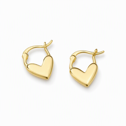⏳Limited-time 50% off⏰Minimalist Smooth Heart Huggie Hoop Earrings for Women💖👂
