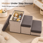 Foldable Pet Steps with Storage Non Slip Dog Stairs for Couch and High Bed