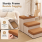 Foldable Pet Steps with Storage Non Slip Dog Stairs for Couch and High Bed