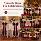 🎀50% OFF! 🔥 Large Velvet Christmas Bow Ornament – Premium Plush Velvet, Wired Ribbon Edges for Easy Shaping, Pre-Tied Designer Style, Perfect for Holiday Tree Topper, Wreaths, Garlands & Home Decor ✨