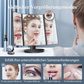Three-Panel Makeup Mirror with Lighting