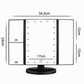 Three-Panel Makeup Mirror with Lighting